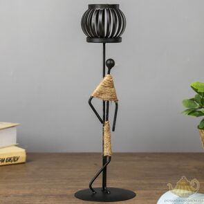 Подсвечник, 1 свеча "Абориген у фонаря" 32,5 см
